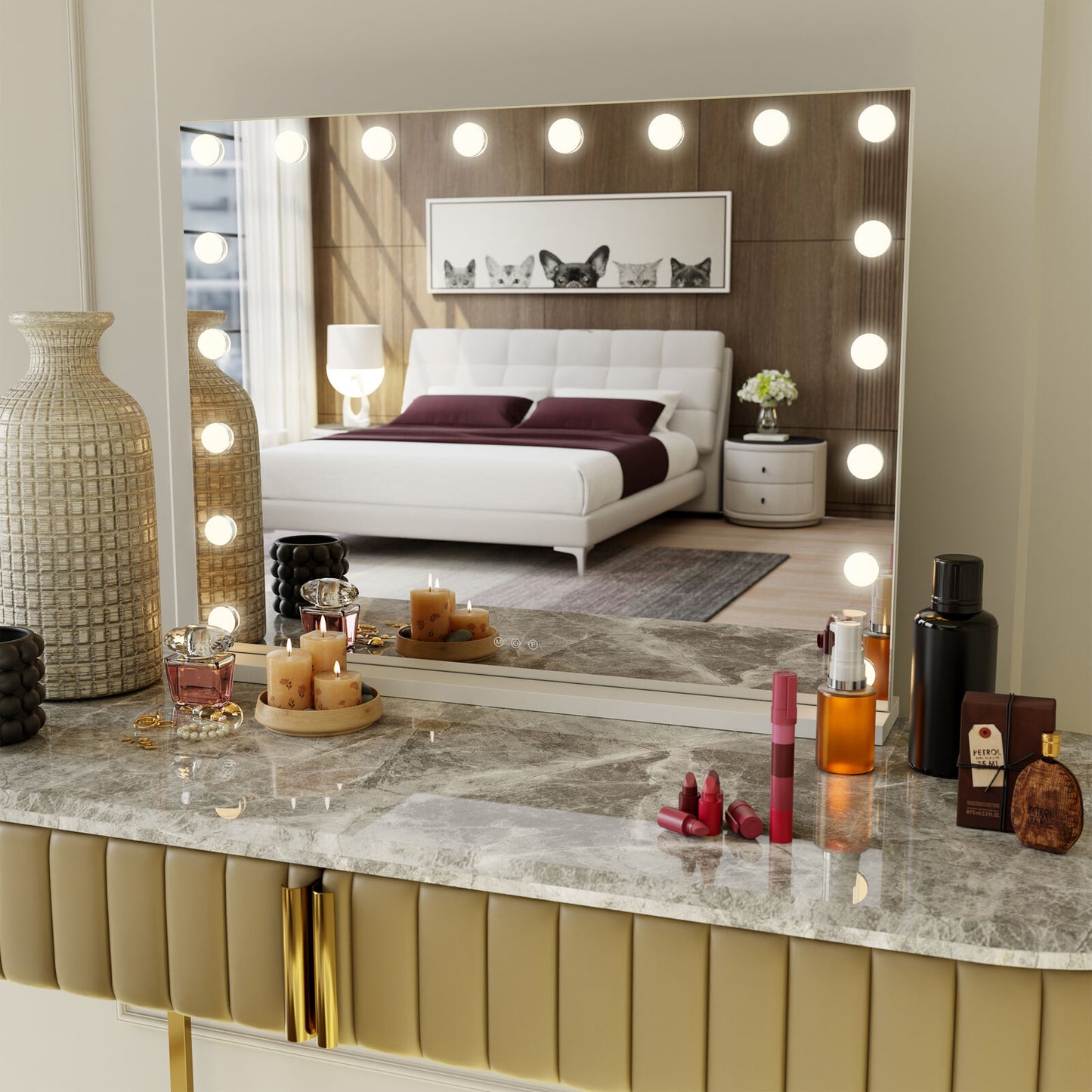 beauty-mirror-with-18-led-bulbs-colour-settings-white-frame-and-usb-a-and-c-ports