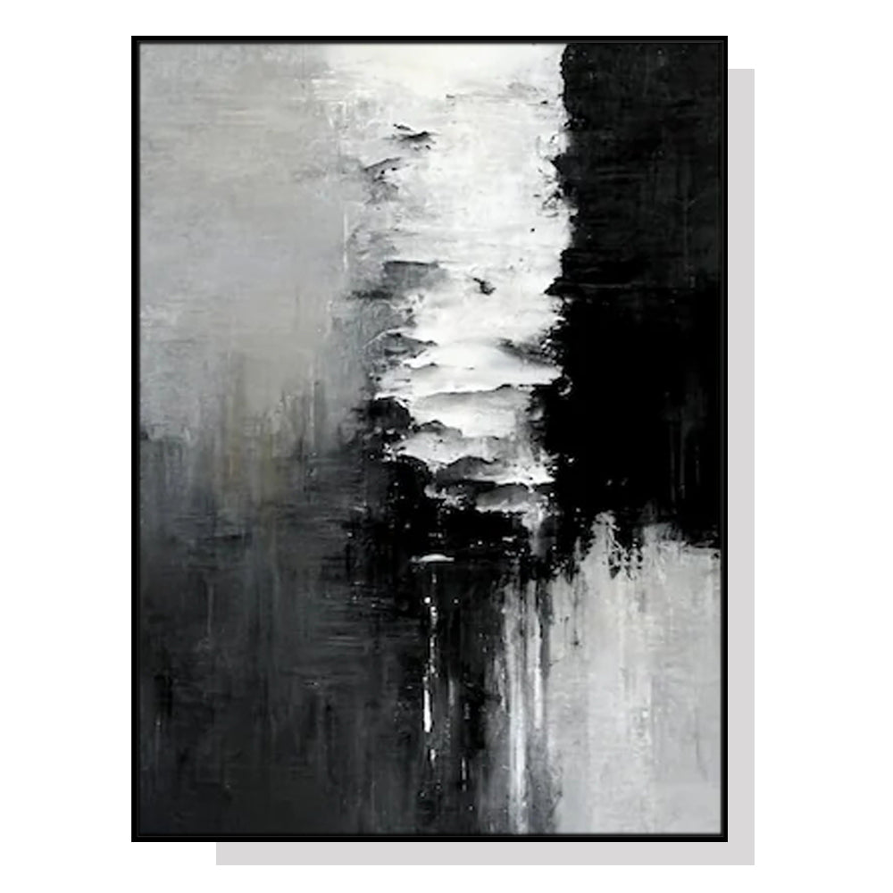 50cmx70cm-abstract-black-white-artwork-black-frame-canvas-wall-art www.mallsonline.com.au