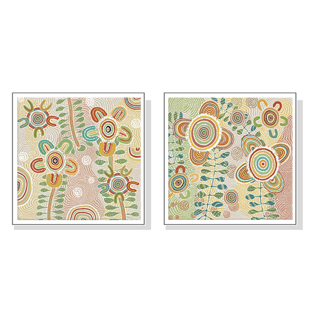50cmx50cm-lovely-pattern-2-sets-white-frame-canvas-wall-art www.mallsonline.com.au