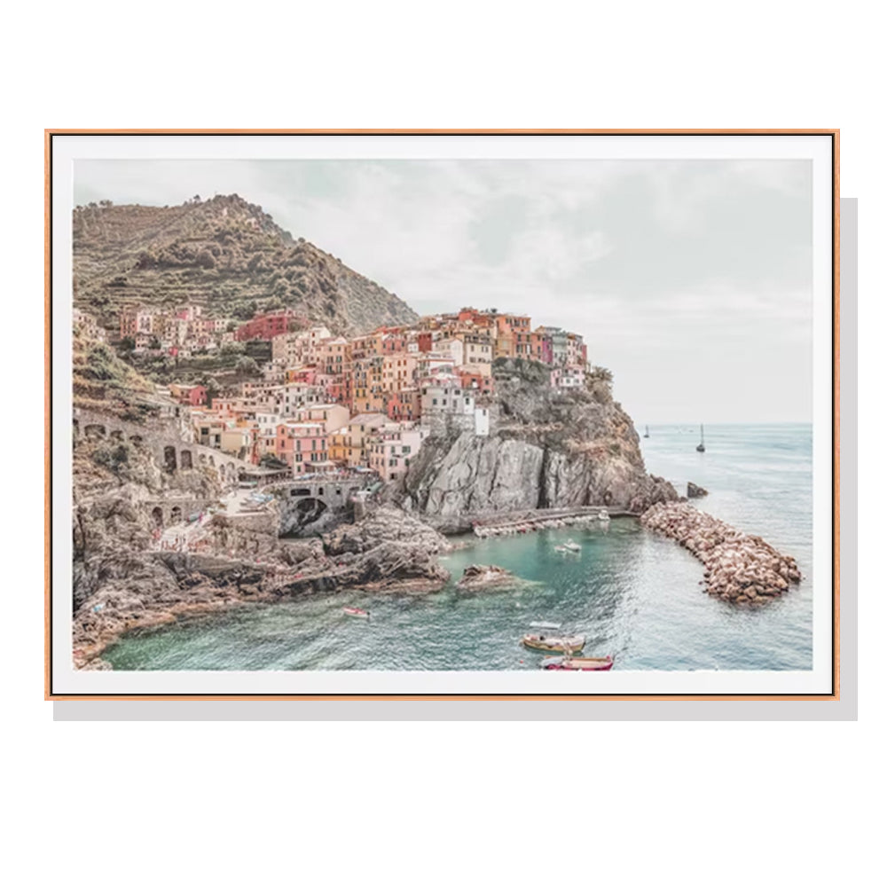 50cmx70cm-italy-cinque-terre-wood-frame-canvas-wall-art www.mallsonline.com.au