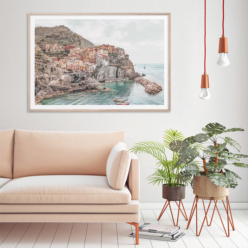 50cmx70cm-italy-cinque-terre-wood-frame-canvas-wall-art www.mallsonline.com.au
