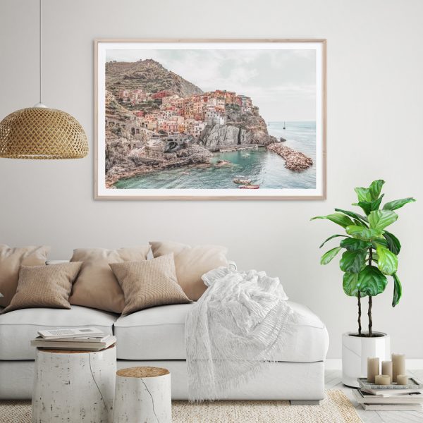 80cmx120cm-italy-cinque-terre-wood-frame-canvas-wall-art www.mallsonline.com.au