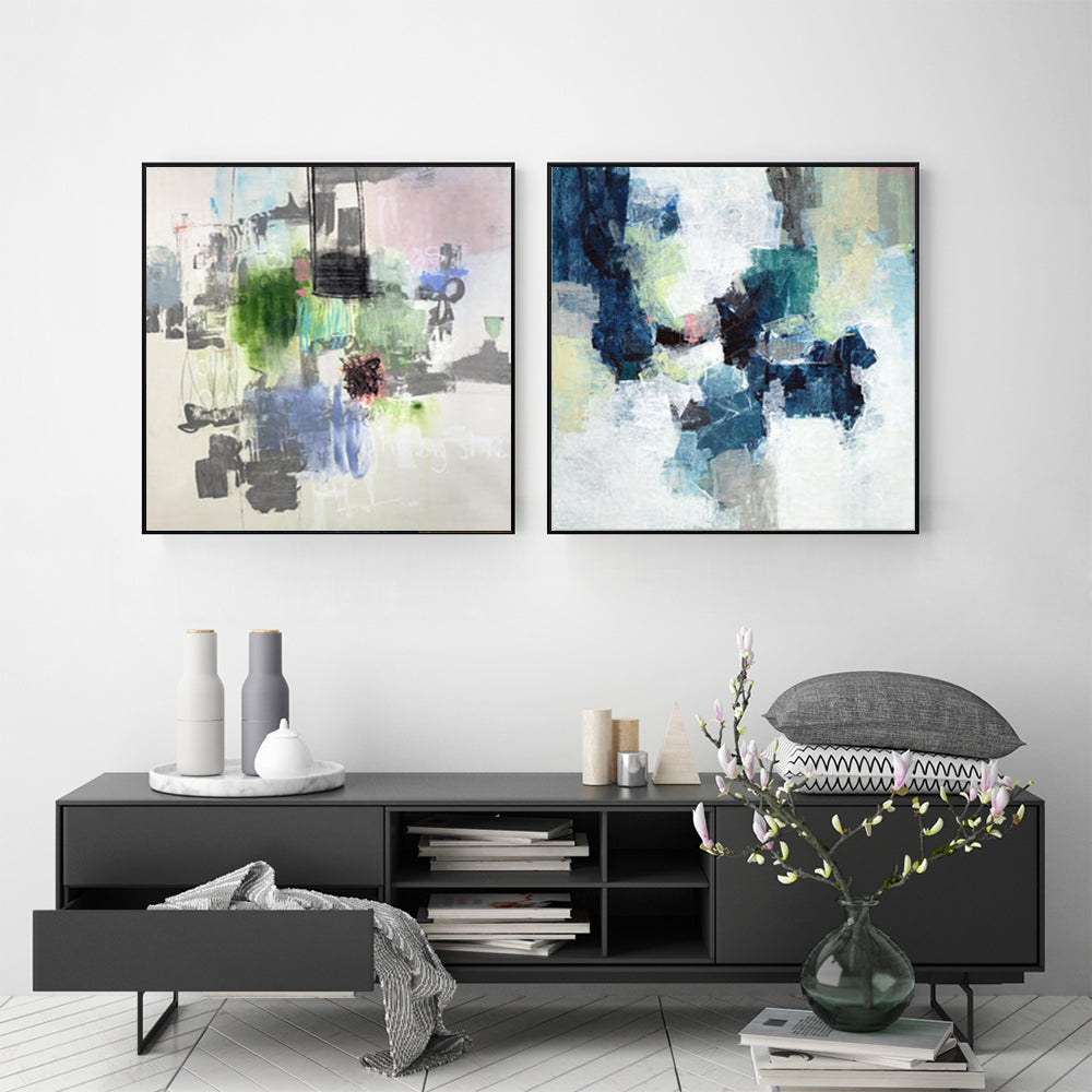 40cmx40cm-blue-crushers-2-sets-black-frame-canvas-wall-art www.mallsonline.com.au