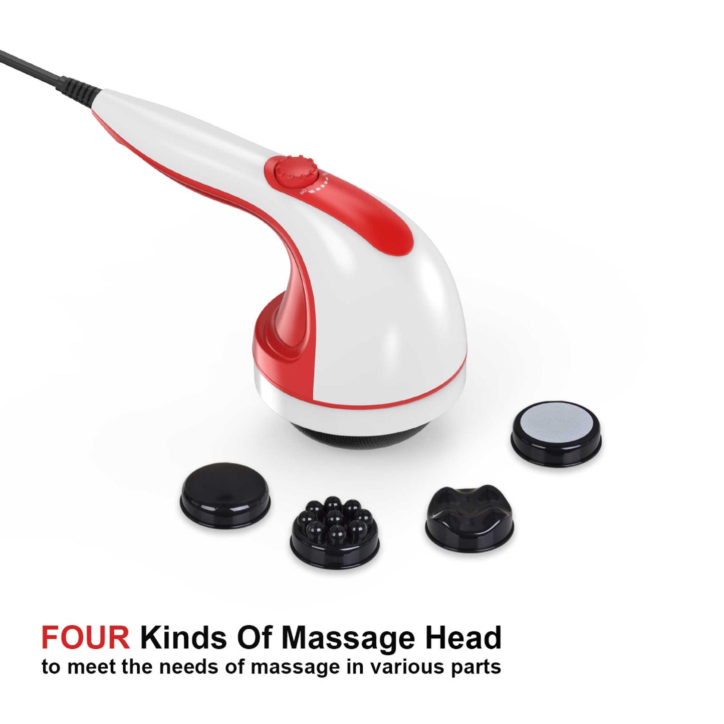 handheld-vibration-massager-red-4-interchangeable-heads-adjustable-speed at www.mallsonline.com.au