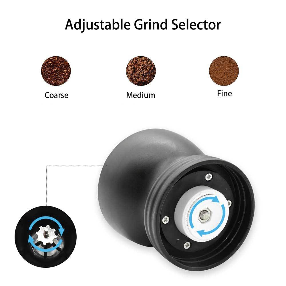 coffee-bean-grinder-manual-hand-stainless-ceramic-burr-core-glass-jar-nut-mill www.mallsonline.com.au