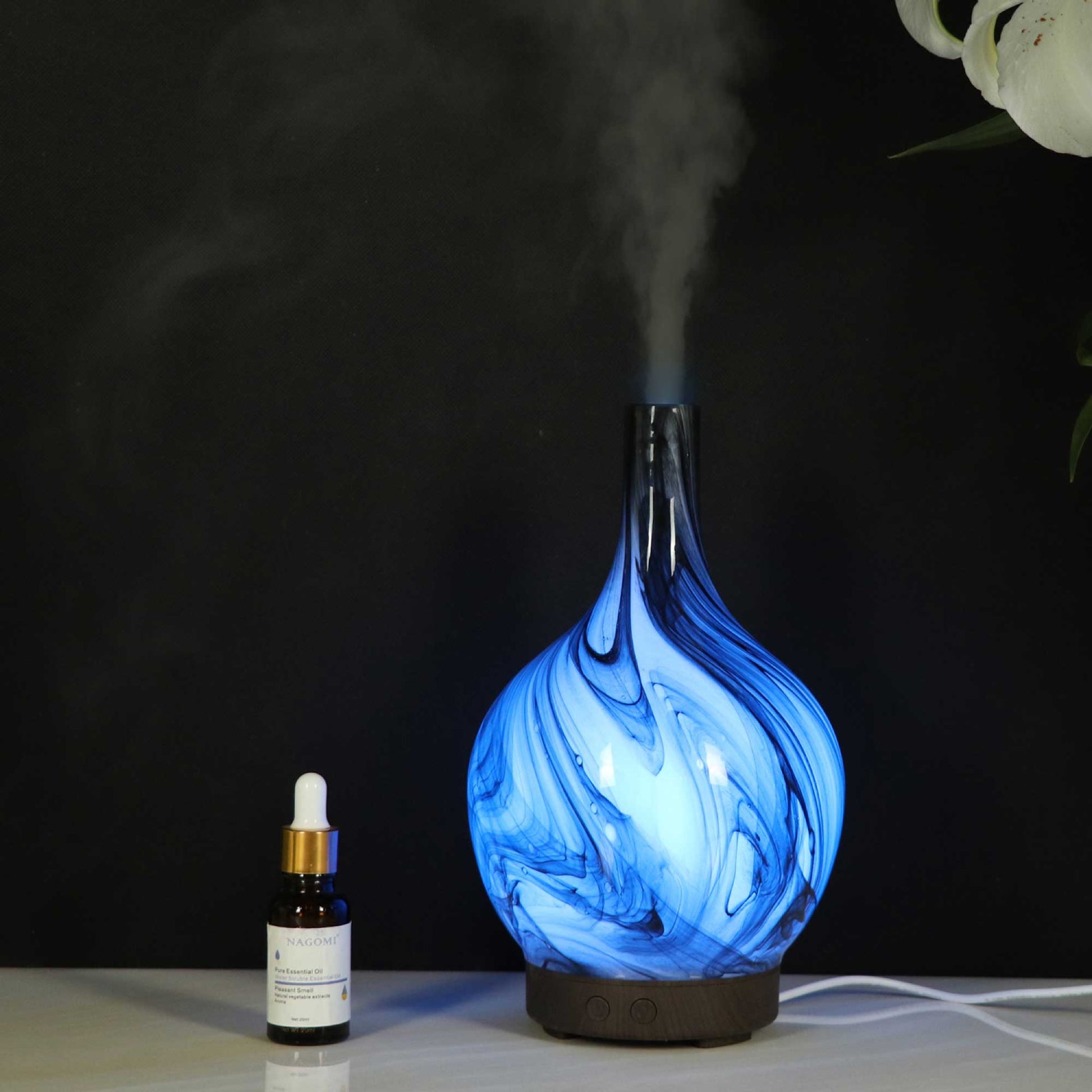 essential-oil-aroma-diffuser-100ml-glass-marble-aromatherapy-mist-humidifier www.mallsonline.com.au