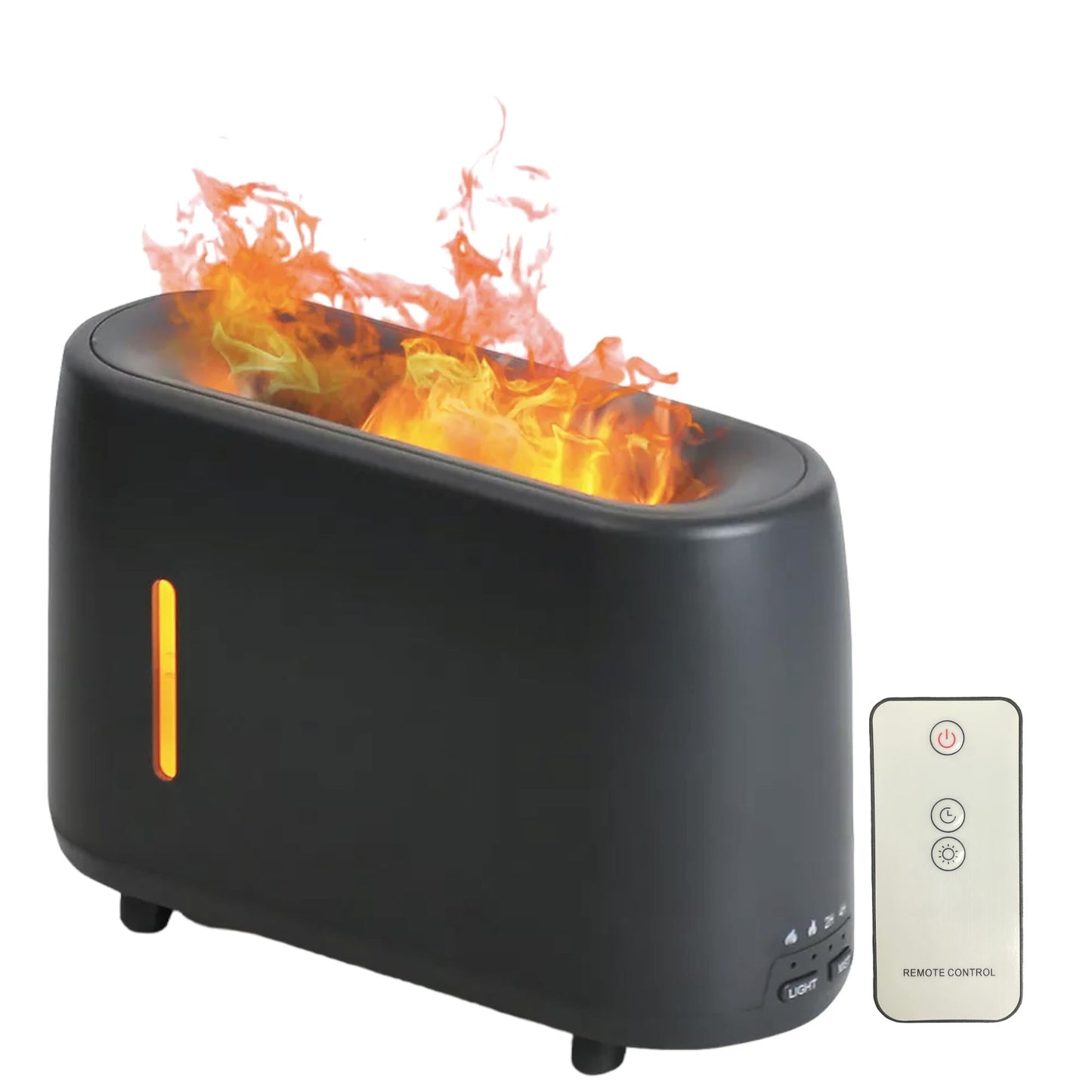essential-oil-aroma-diffuser-and-remote-grey-240ml-flame-fire-style-air-humidifier www.mallsonline.com.au