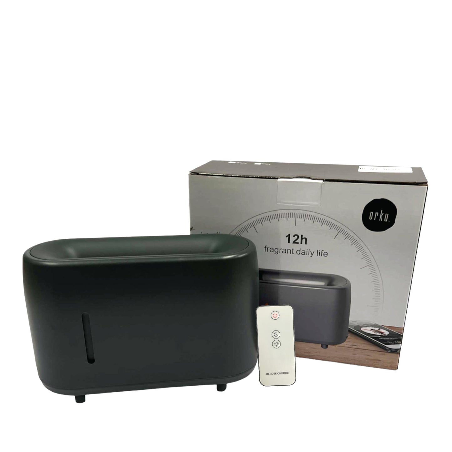 essential-oil-aroma-diffuser-and-remote-grey-240ml-flame-fire-style-air-humidifier www.mallsonline.com.au