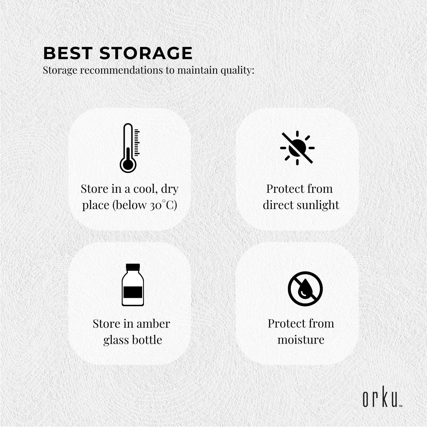 Orku 250ml Organic Castor Oil - Hexane Free Cold Pressed