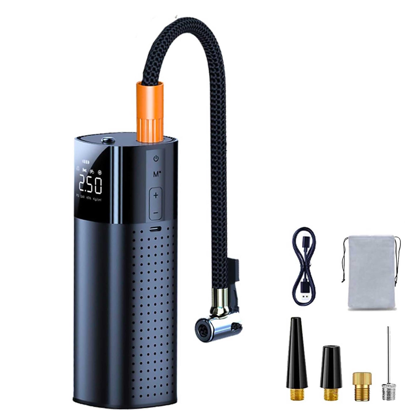 portable-tyre-inflator-rechargeable-car-bike-tire-air-pump-compressor at www.mallsonline.com.au