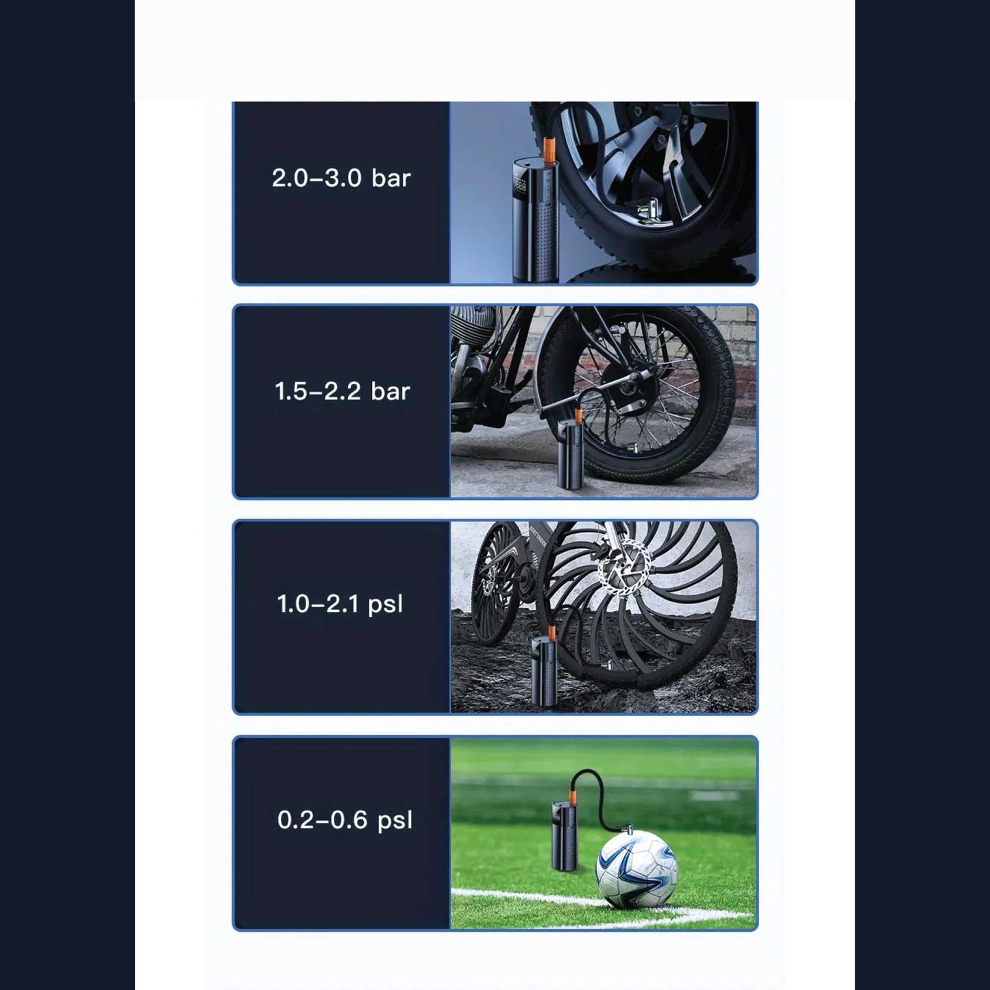 portable-tyre-inflator-rechargeable-car-bike-tire-air-pump-compressor at www.mallsonline.com.au
