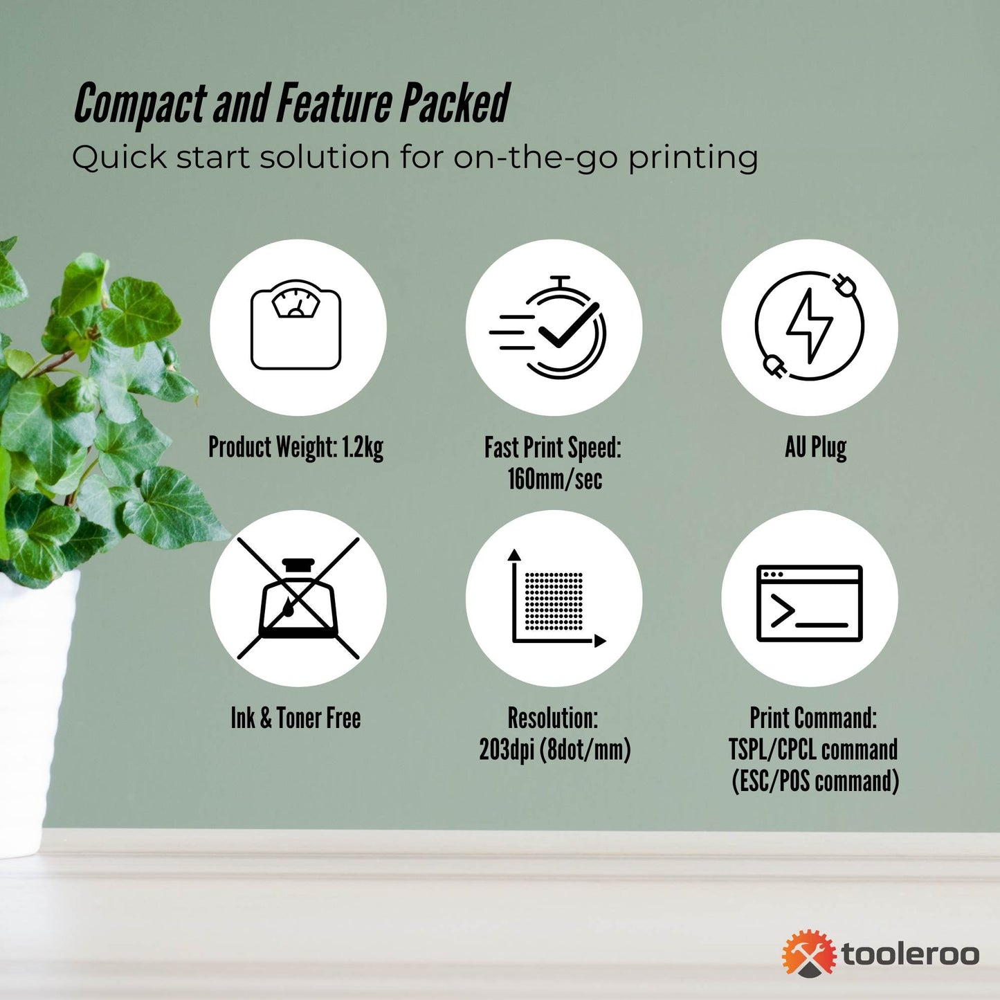tooleroo-bluetooth-thermal-label-printer-usb-pos-receipt-shipping-printing www.mallsonline.com.au