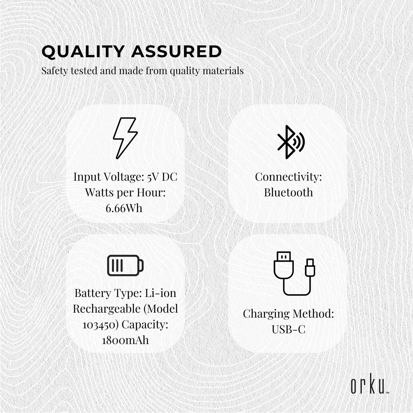 Orku Rechargeable Eye Massager Vibration Heat Pressure Therapy with Bluetooth