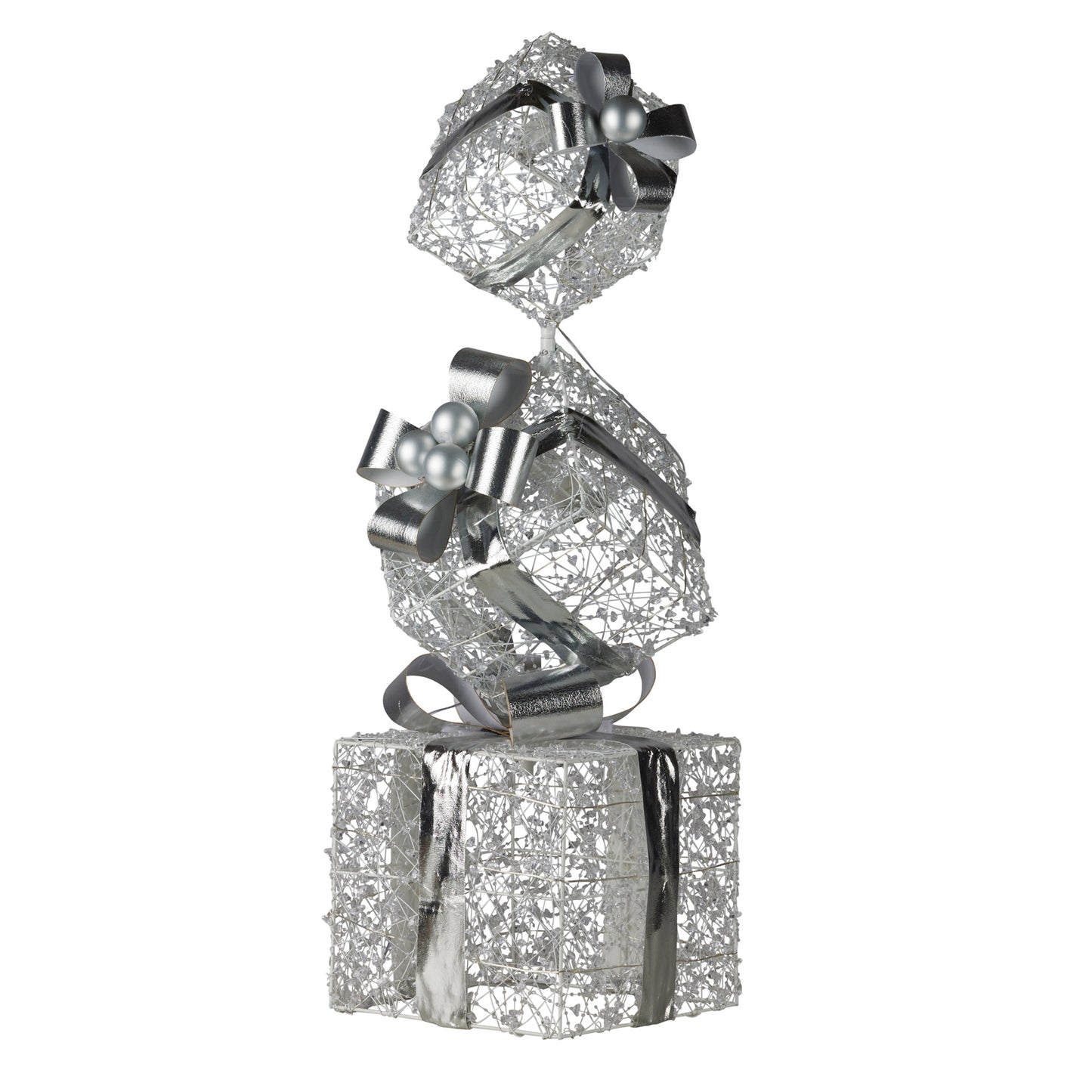 christabelle-83cm-triple-christmas-silver-giftbox-stack-display-with-lights