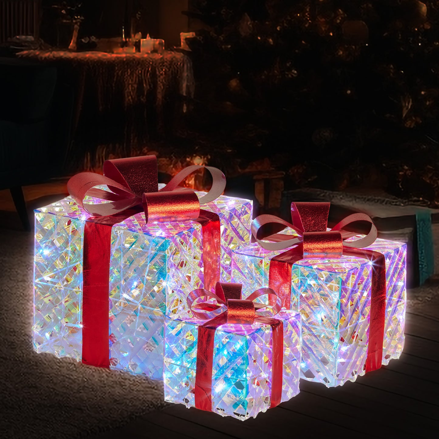 christabelle-set-of-3-christmas-gift-boxes-with-lights-clear-shimmer-with-red-bows