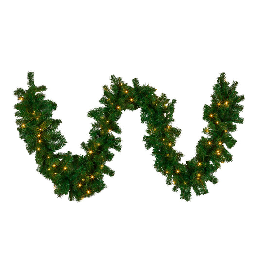 Christabelle 274cm Chadwick Green Pre-Lit Christmas Garland