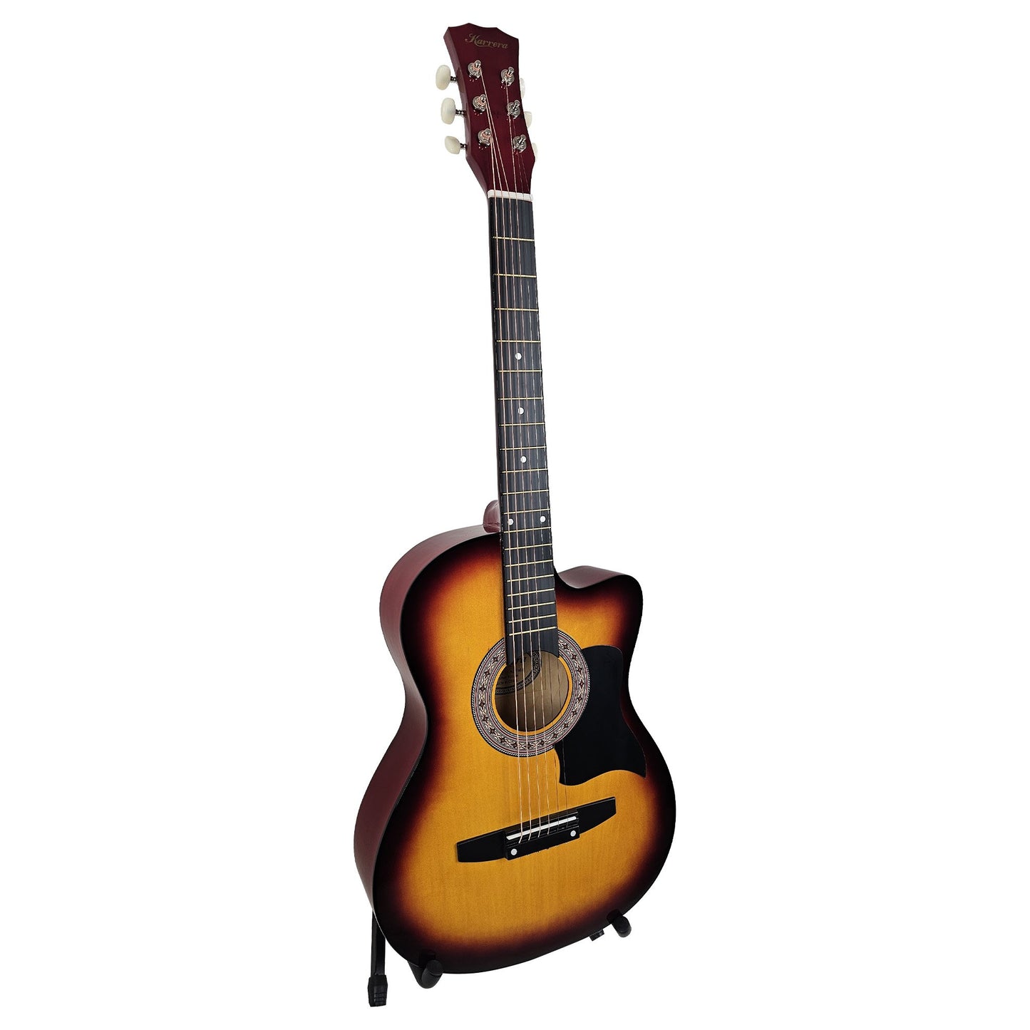 karrera-38in-pro-cutaway-acoustic-guitar-with-bag-strings-sun-burst at www.mallsonline.com.au