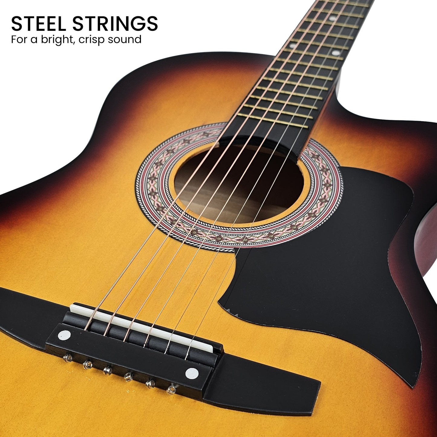 karrera-38in-pro-cutaway-acoustic-guitar-with-bag-strings-sun-burst at www.mallsonline.com.au