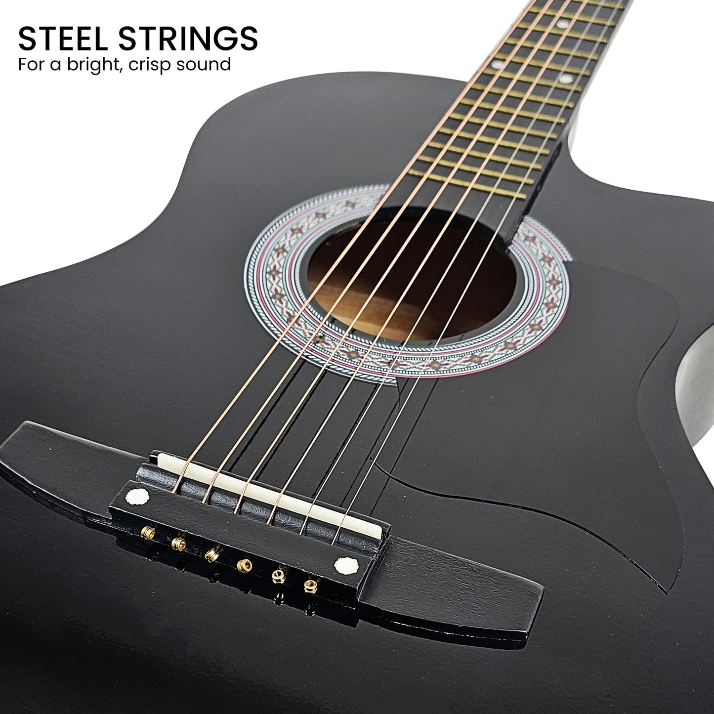 karrera-38in-pro-cutaway-acoustic-guitar-with-carry-bag-black at www.mallsonline.com.au