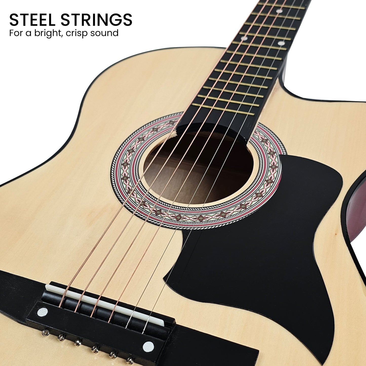 karrera-38in-pro-cutaway-acoustic-guitar-with-guitar-bag-natural at www.mallsonline.com.au