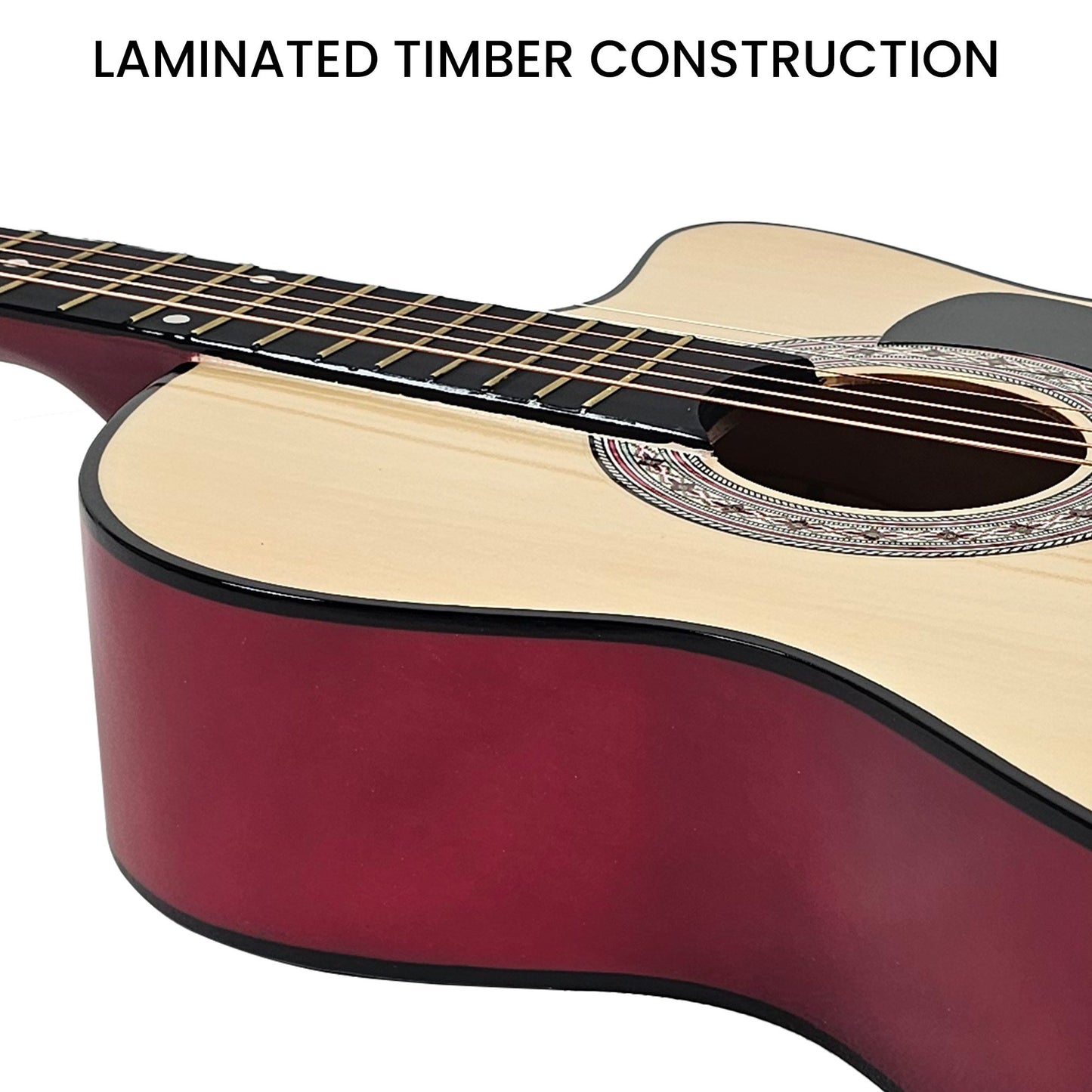 karrera-38in-pro-cutaway-acoustic-guitar-with-guitar-bag-natural at www.mallsonline.com.au