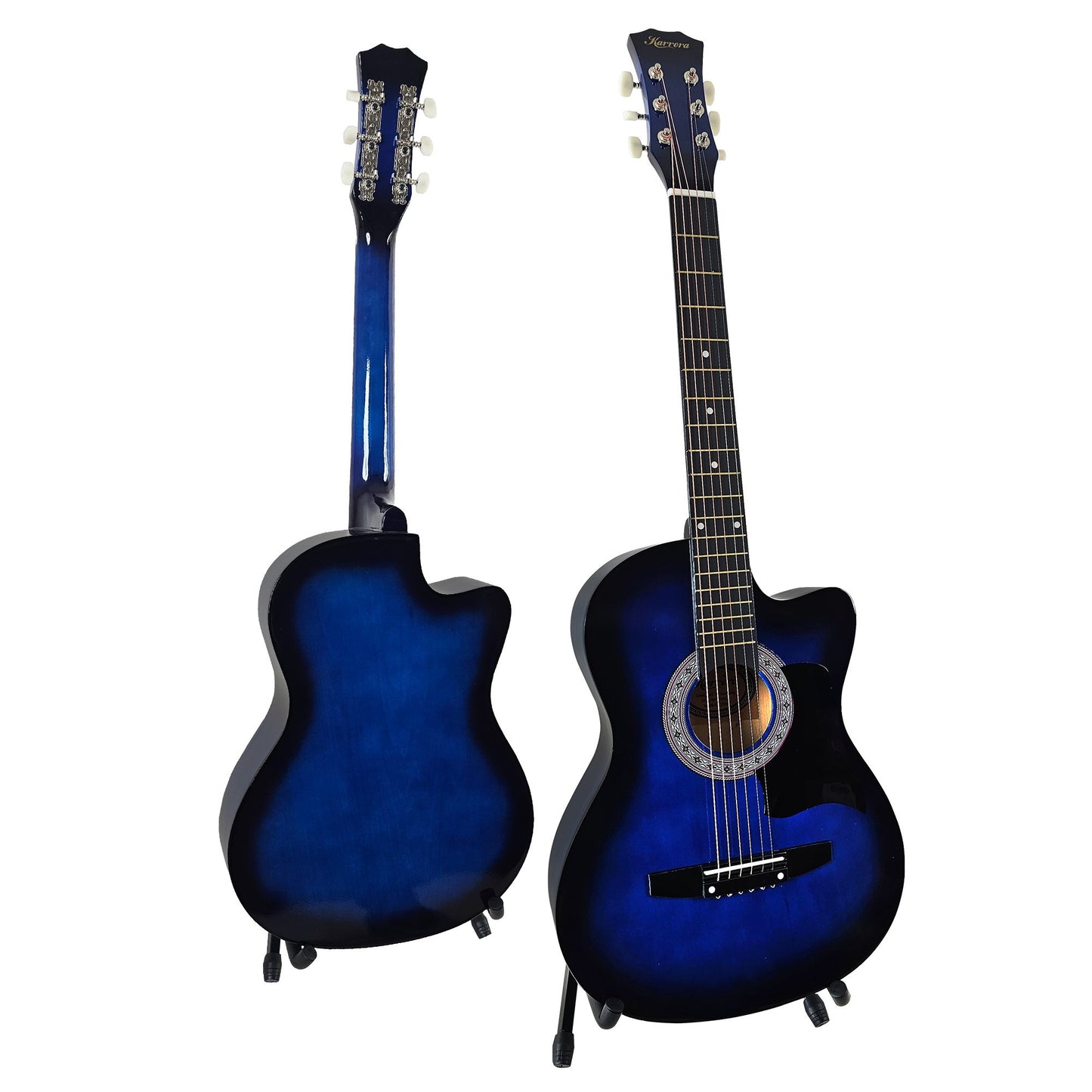 karrera-38in-pro-cutaway-acoustic-guitar-with-bag-strings-blue-burst at www.mallsonline.com.au