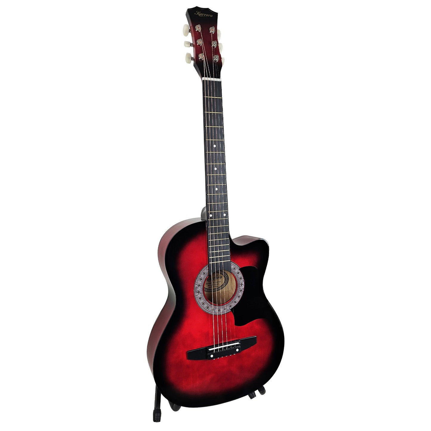 karrera-38in-pro-cutaway-acoustic-guitar-with-guitar-bag-red-burst at www.mallsonline.com.au