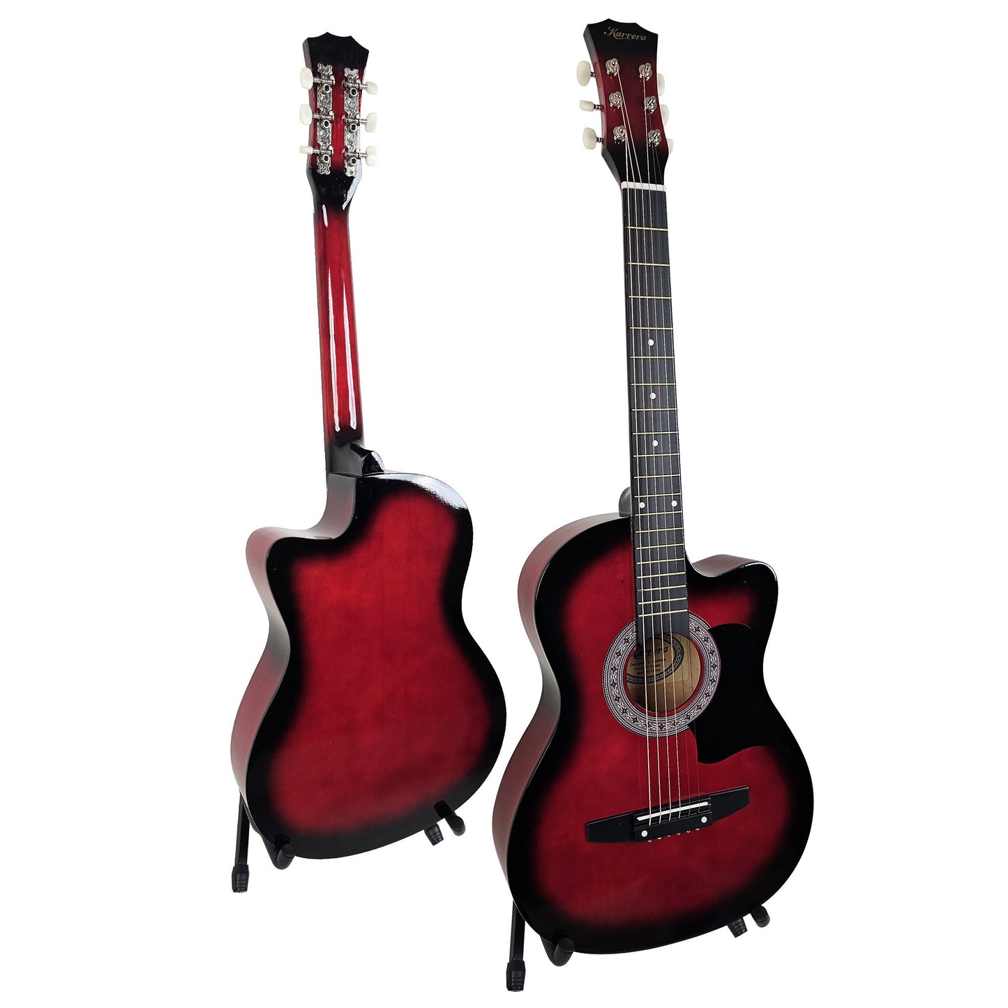 karrera-38in-pro-cutaway-acoustic-guitar-with-guitar-bag-red-burst at www.mallsonline.com.au