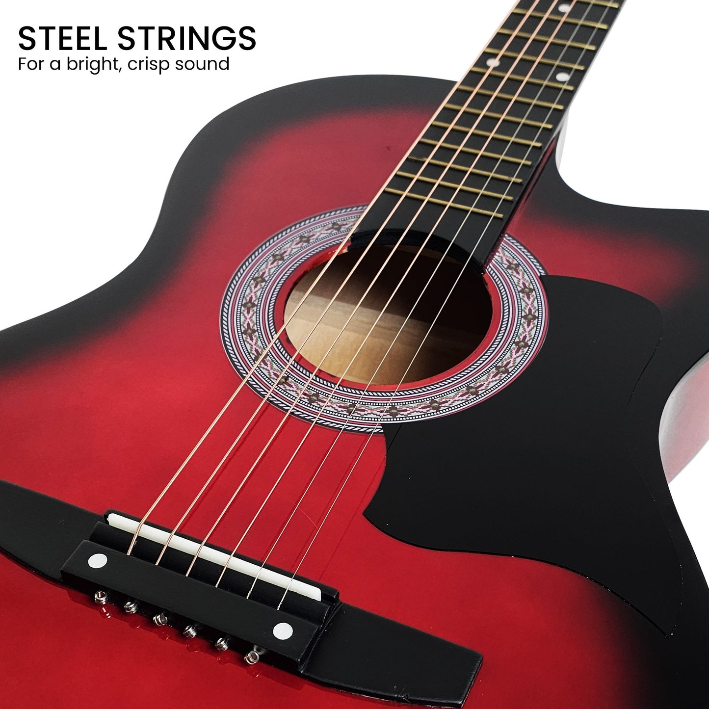 karrera-38in-pro-cutaway-acoustic-guitar-with-guitar-bag-red-burst at www.mallsonline.com.au