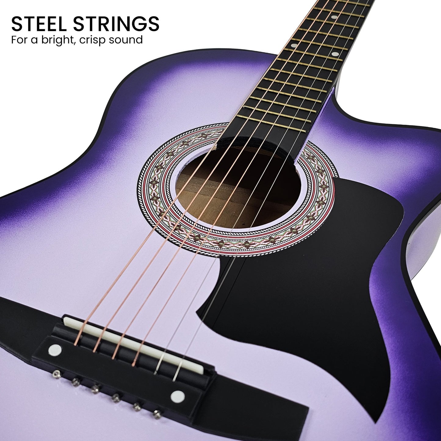 karrera-38in-cutaway-acoustic-guitar-with-guitar-bag-purple-burst at www.mallsonline.com.au