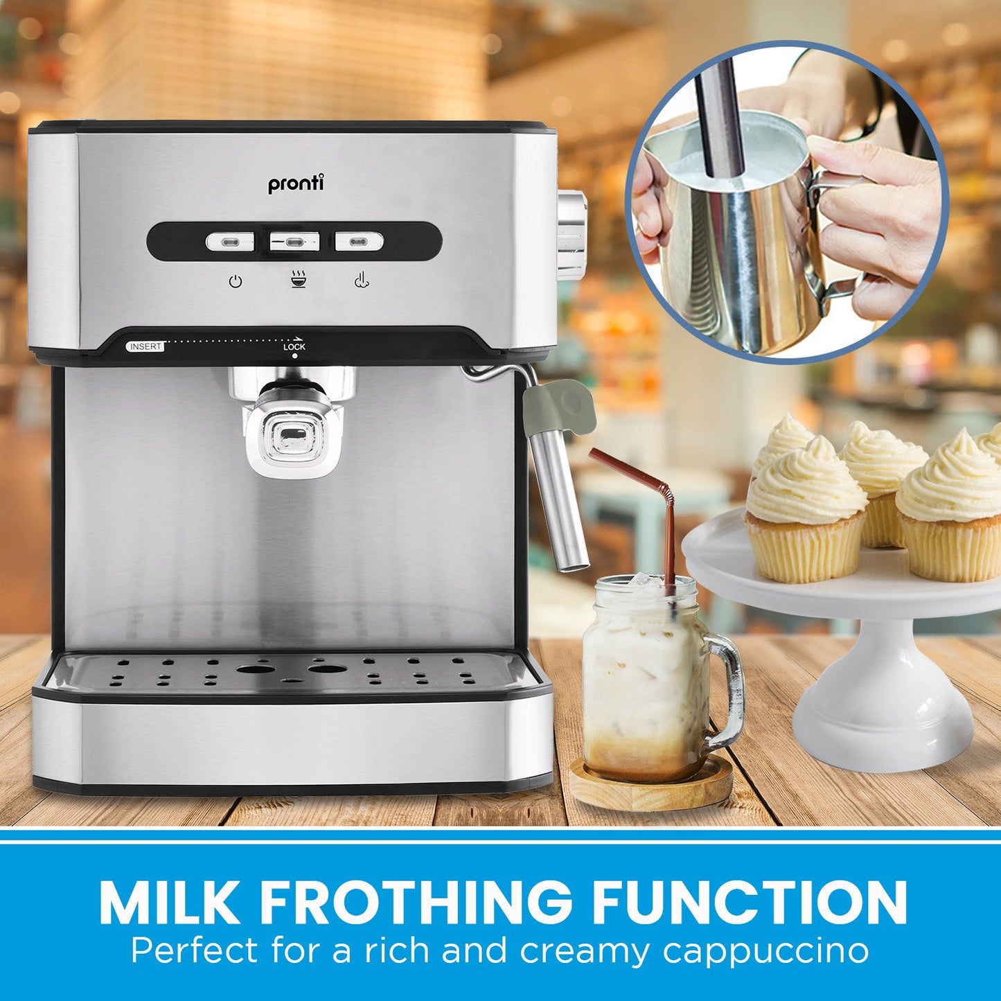 pronti-1-6l-automatic-coffee-espresso-machine-with-steam-frother www.mallsonline.com.au