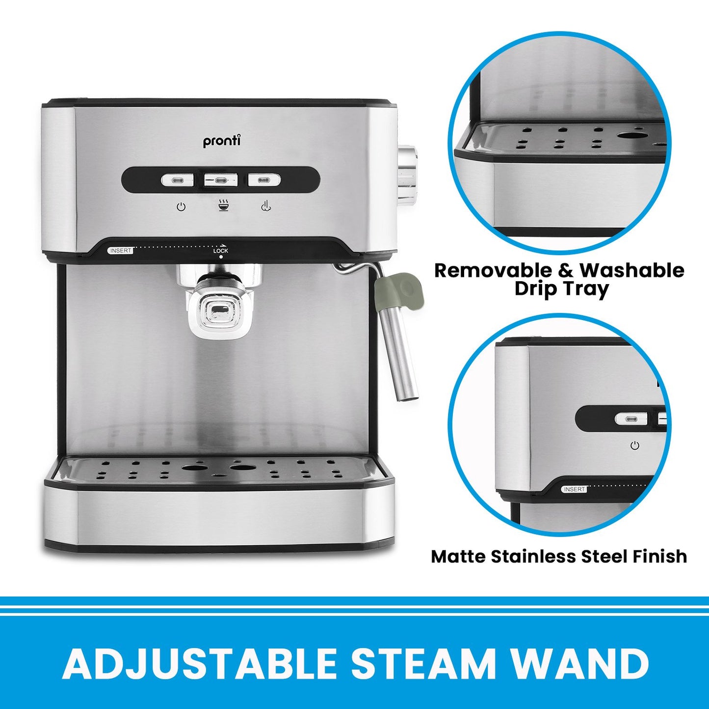 pronti-1-6l-automatic-coffee-espresso-machine-with-steam-frother www.mallsonline.com.au