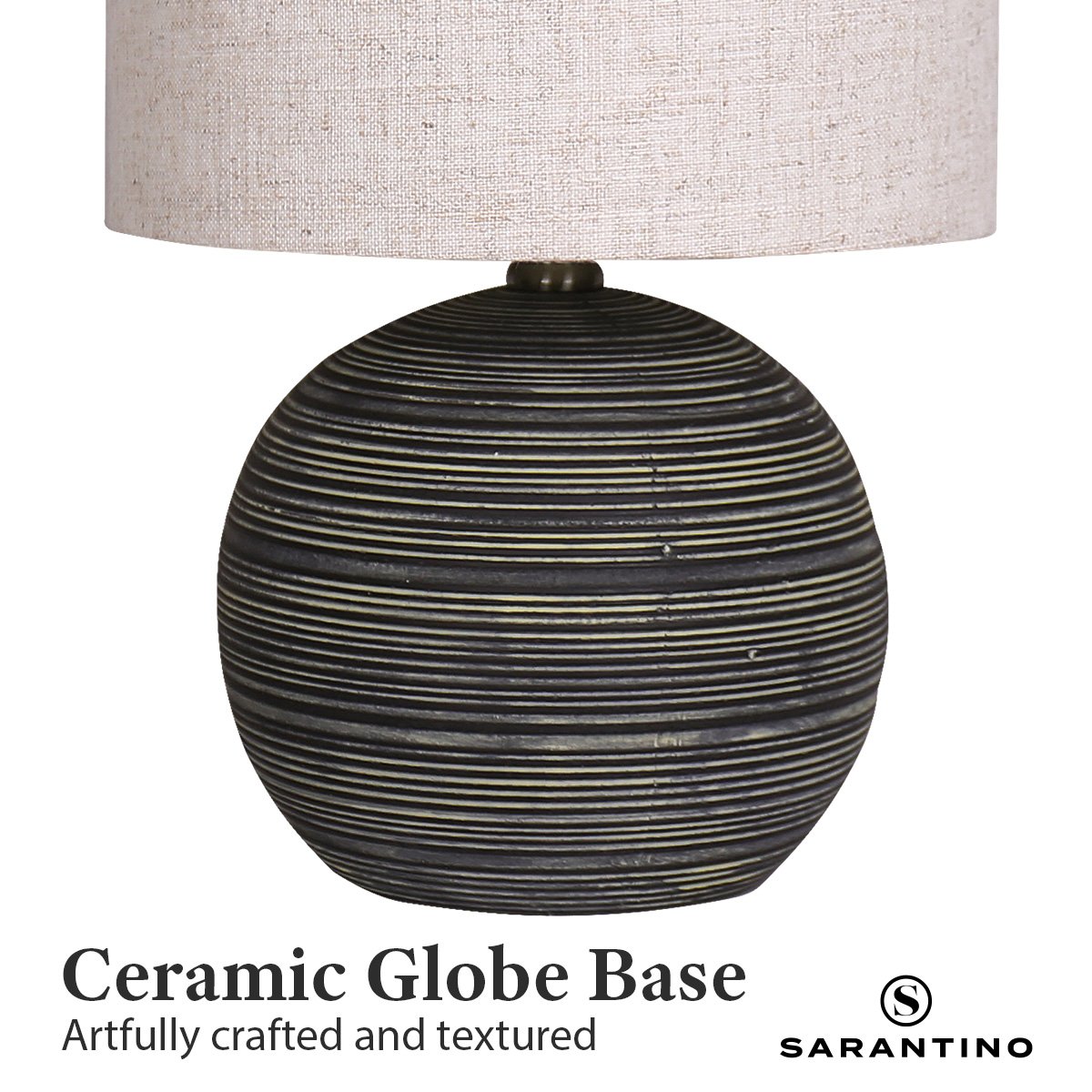 sarantino-ceramic-table-lamp-with-striped-pattern-in-antique-black www.mallsonline.com.au