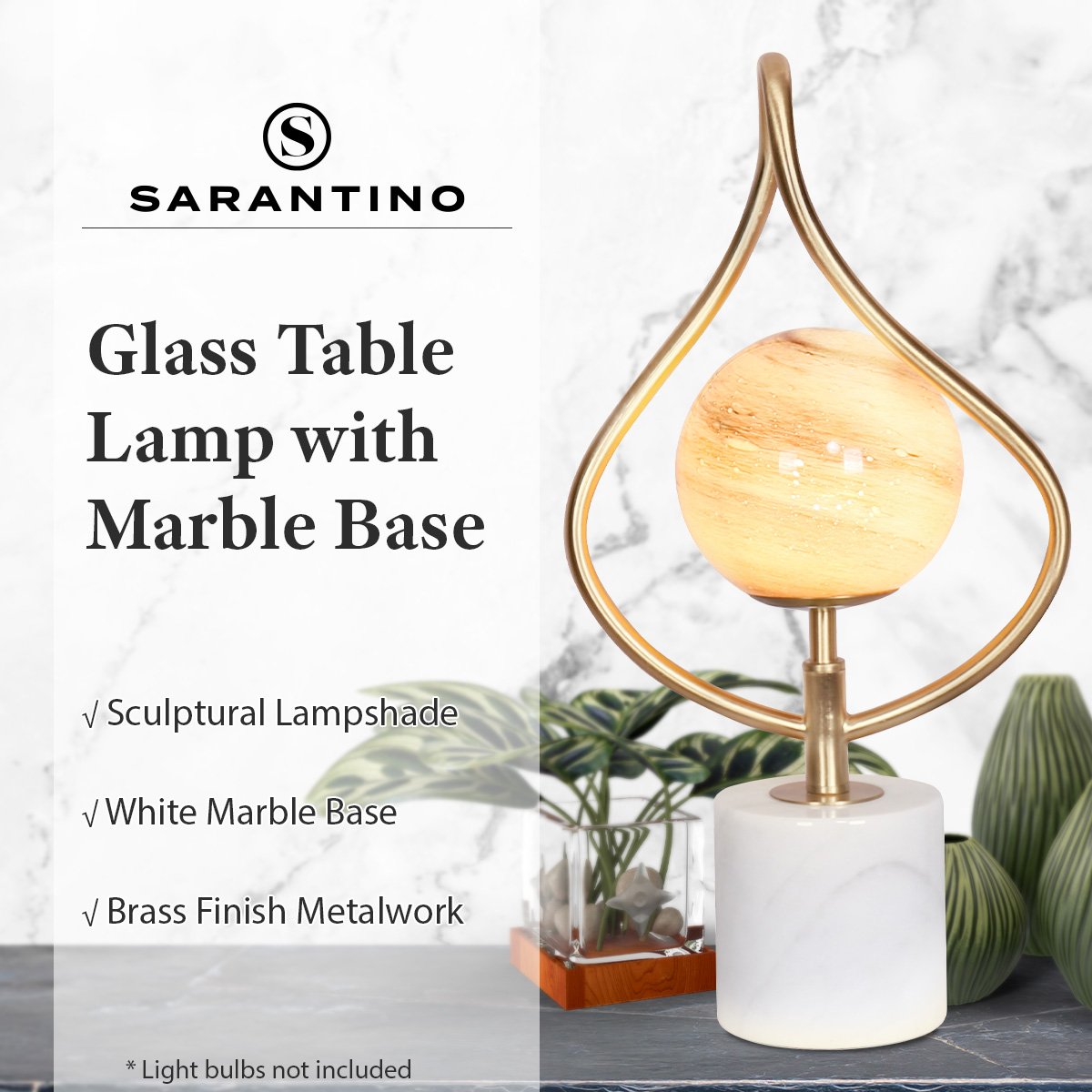 sarantino-sculptural-orange-glass-table-lamp-with-white-marble-base www.mallsonline.com.au