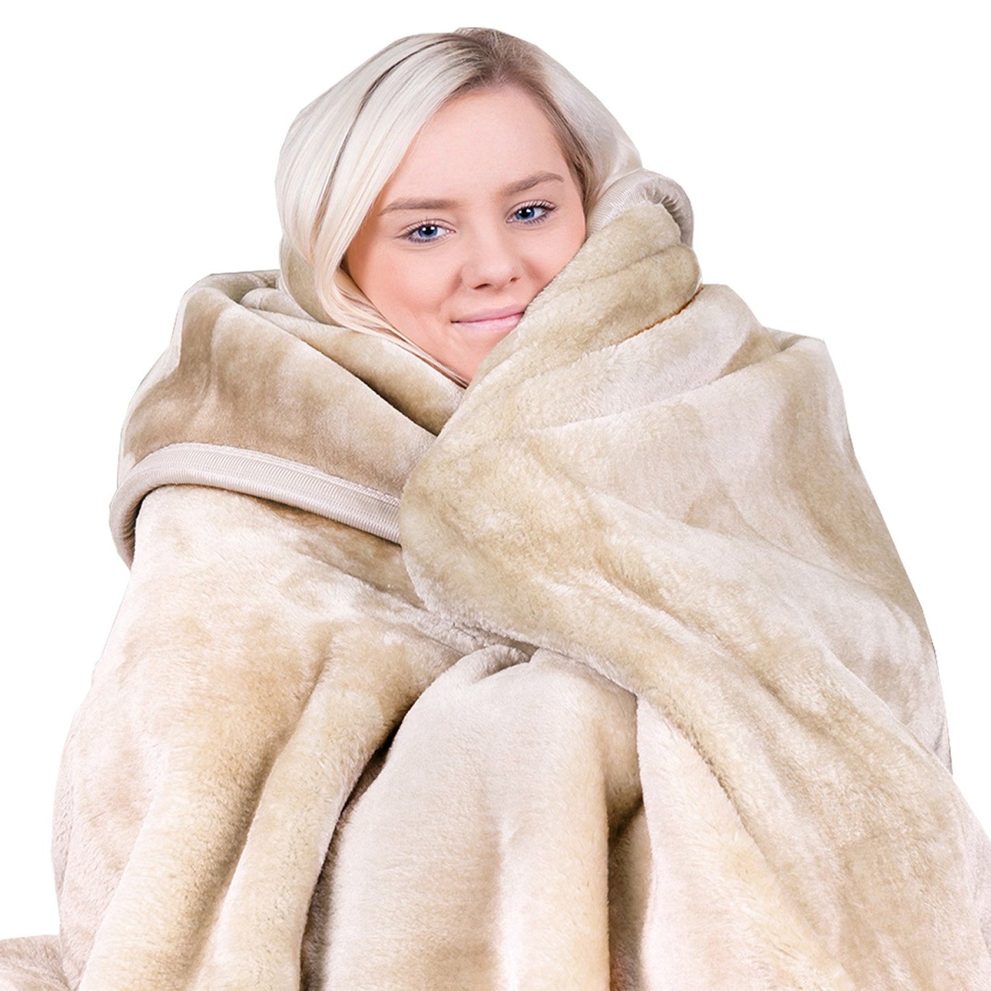 laura-hill-mink-blanket-double-sided-600gsm-queen-size-beige at www.mallsonline.com.au