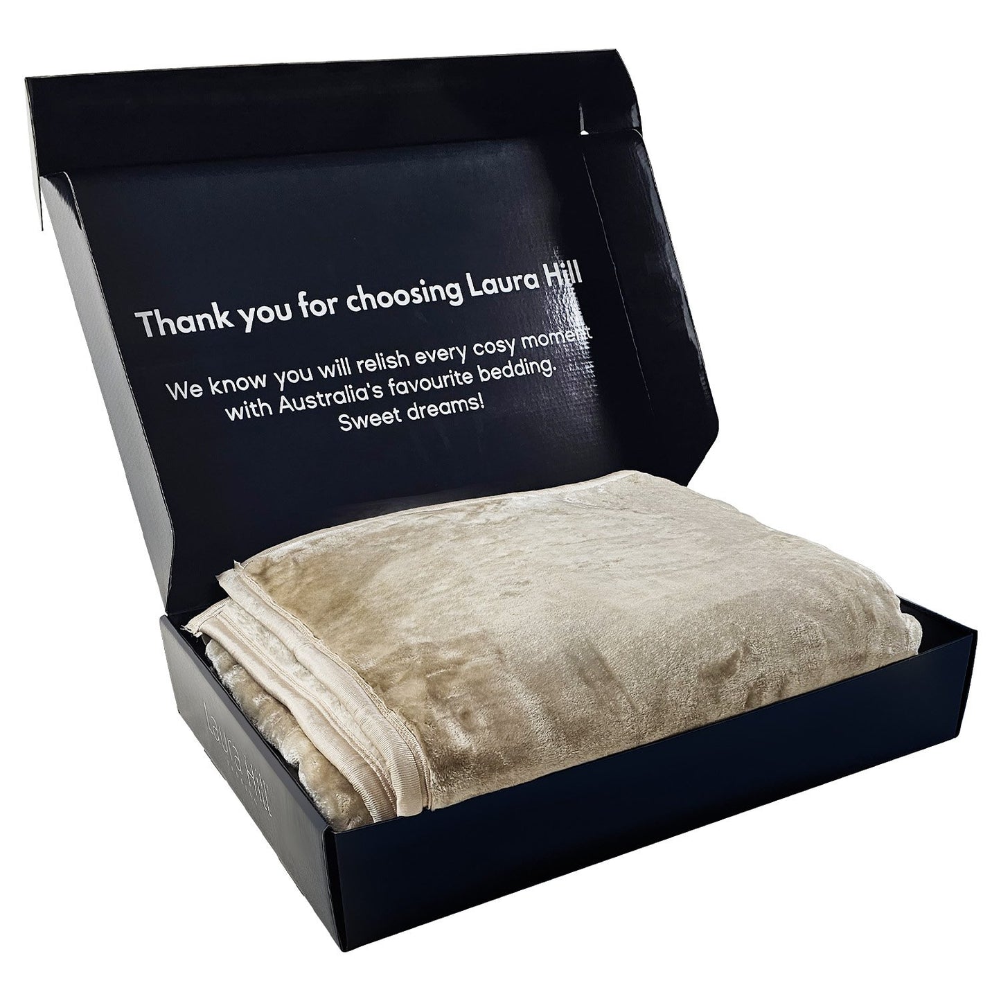 laura-hill-mink-blanket-double-sided-600gsm-queen-size-beige at www.mallsonline.com.au