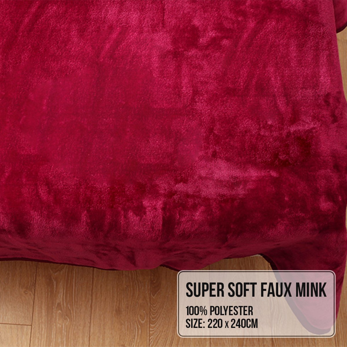 laura-hill-double-sided-large-220-x-240cm-faux-mink-throw-rug-blanket-800-gsm-heavy-red at www.mallsonline.com.au