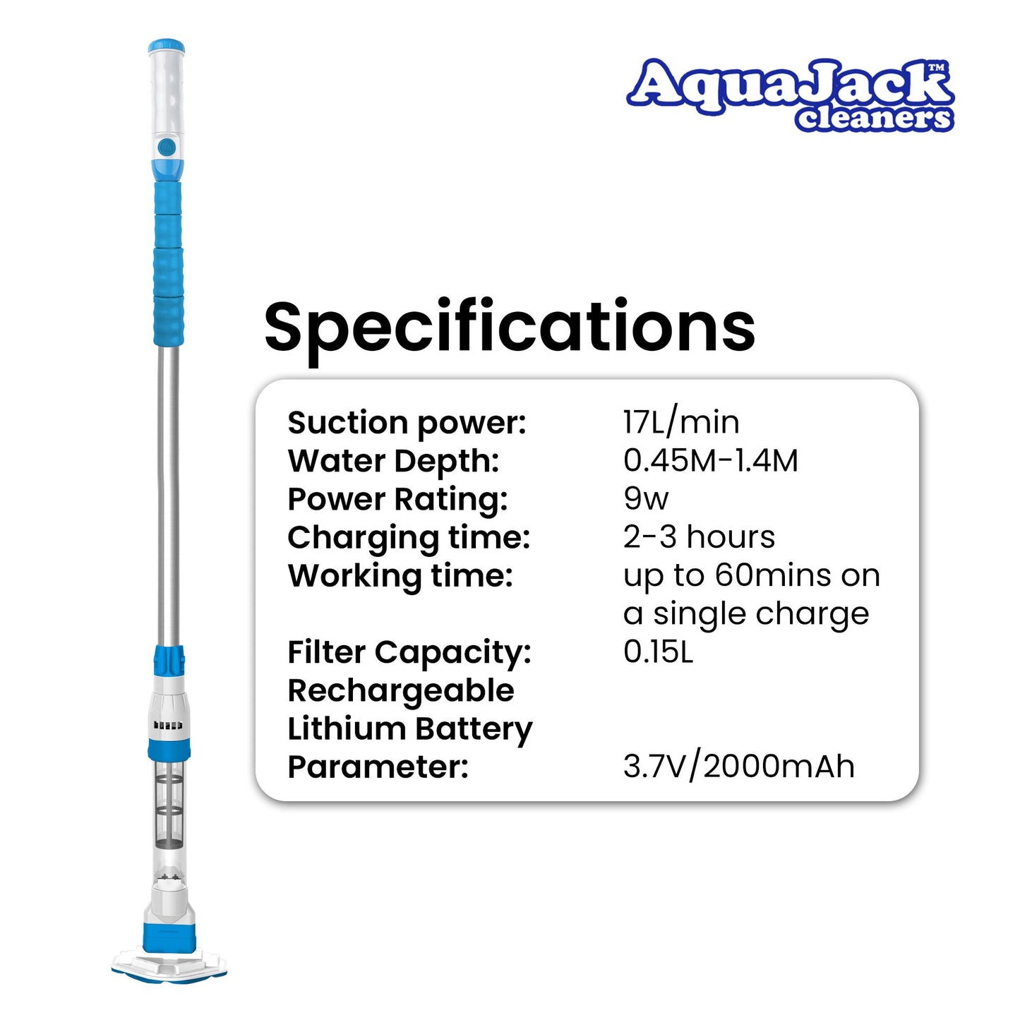 aquajack-127-portable-rechargeable-spa-and-pool-vacuum-cleaner at www.mallsonline.com.au