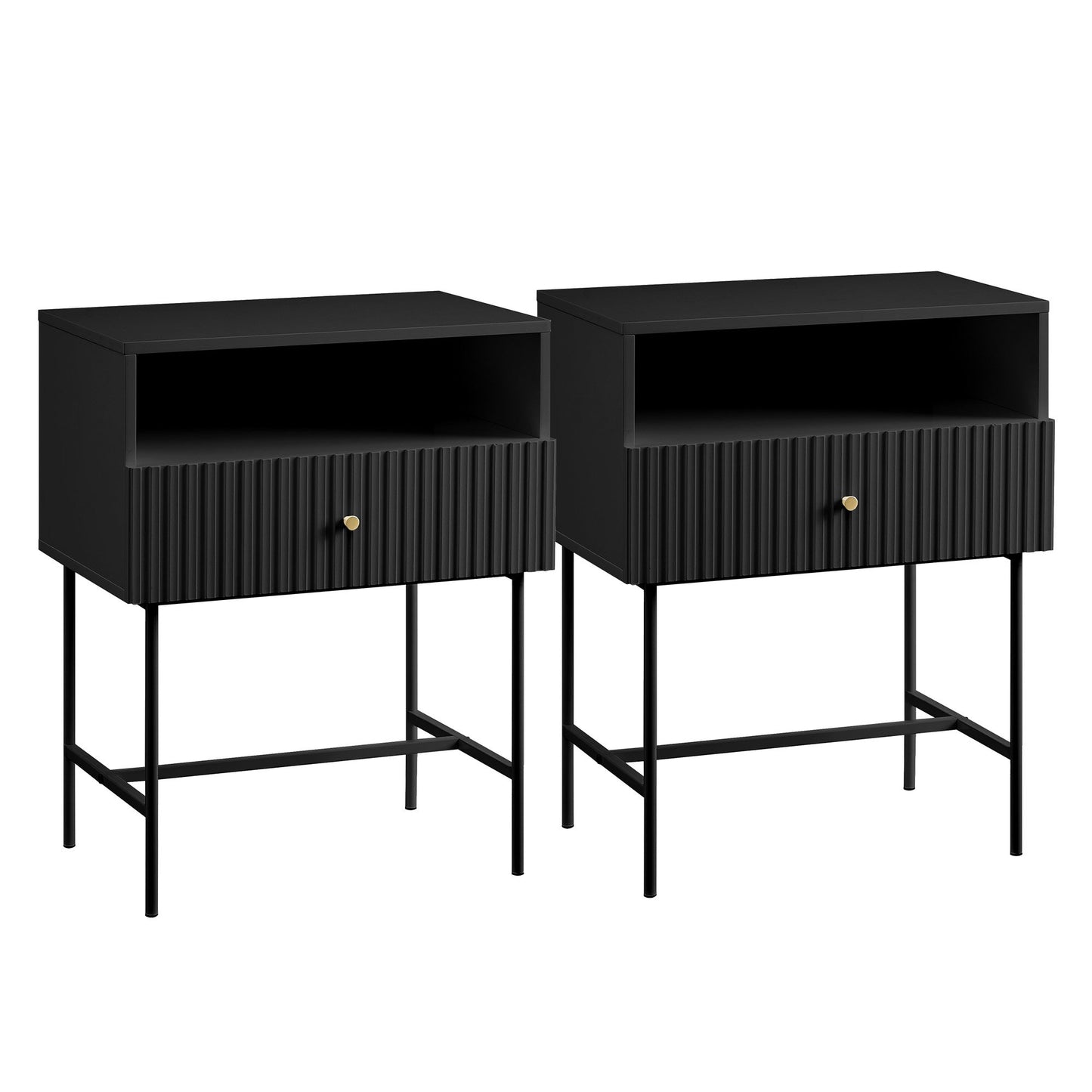 sarantino-cecil-slender-fluted-bedside-table-in-black www.mallsonline.com.au