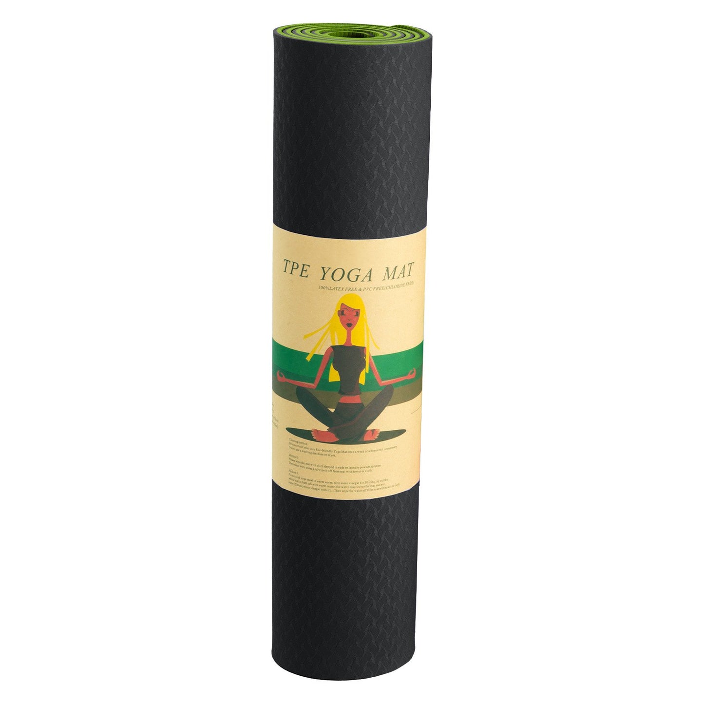 powertrain-eco-friendly-tpe-pilates-exercise-yoga-mat-8mm-black-green www.mallsonline.com.au