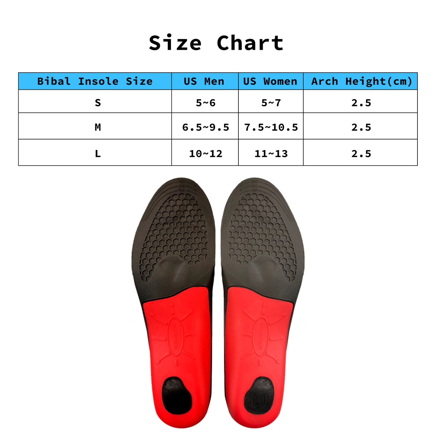 bibal-insole-2x-pair-l-size-full-whole-insoles-shoe-inserts-arch-support-foot-pads at www.mallsonline.com.au