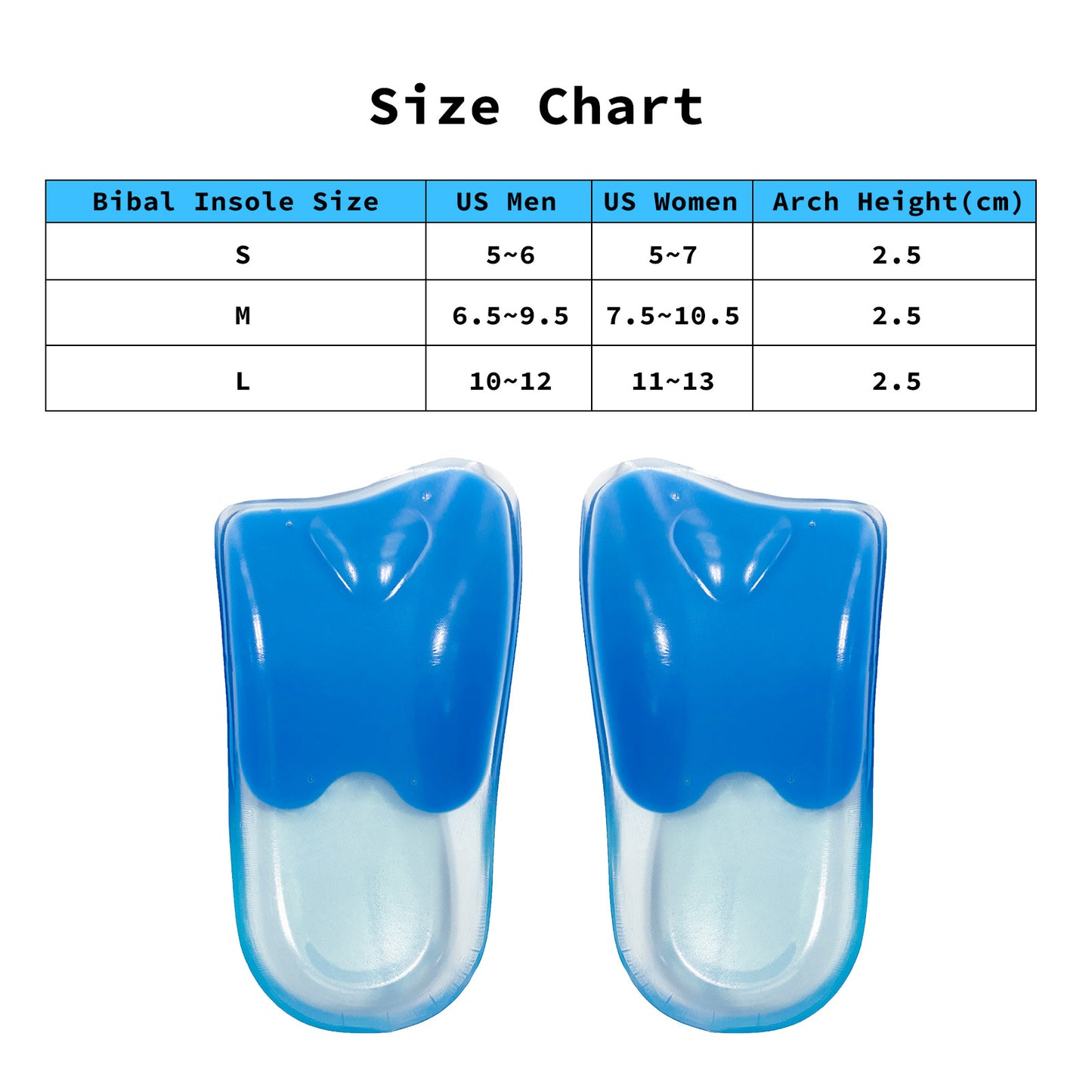 bibal-insole-4x-pair-s-size-gel-half-insoles-shoe-inserts-arch-support-foot-pad at www.mallsonline.com.au