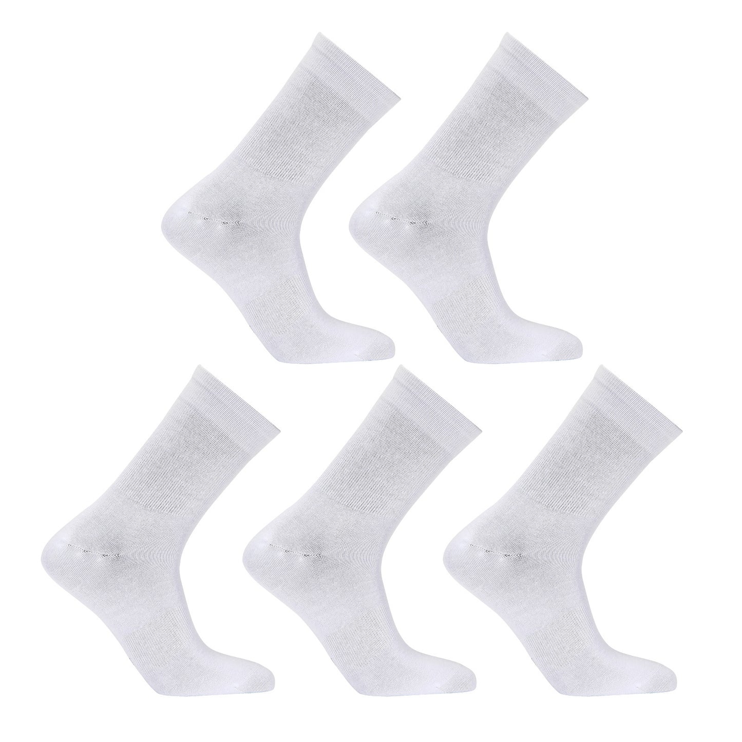 rexy-5-pack-large-white-3d-seamless-crew-socks-slim-breathable at www.mallsonline.com.au