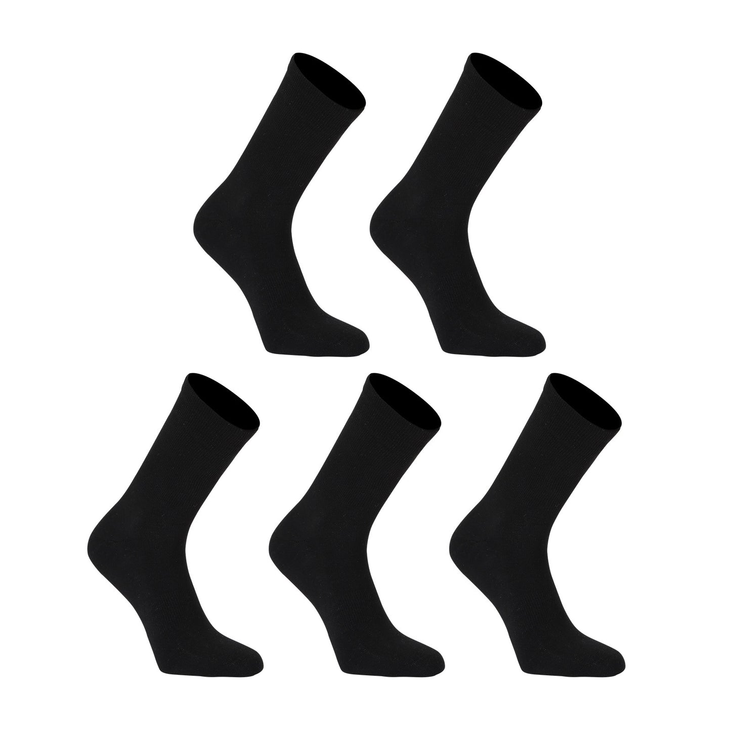 rexy-5-pack-medium-black-3d-seamless-crew-socks-slim-breathable at www.mallsonline.com.au