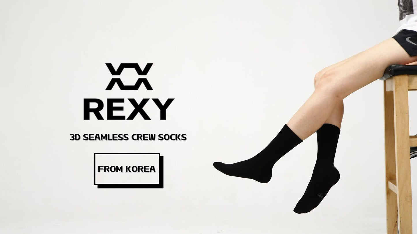 rexy-5-pack-medium-black-3d-seamless-crew-socks-slim-breathable at www.mallsonline.com.au