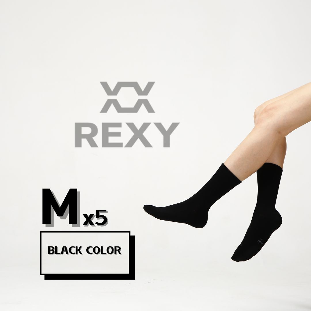 rexy-5-pack-medium-black-3d-seamless-crew-socks-slim-breathable at www.mallsonline.com.au