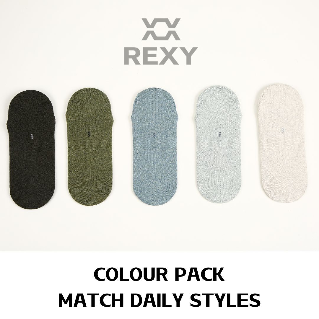 rexy-5-pack-large-multi-colour-daily-no-show-ankle-socks-non-slip-breathable at www.mallsonline.com.au