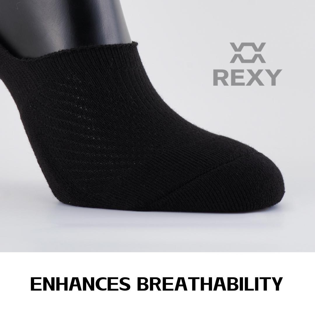 rexy-3-pack-medium-black-cushion-no-show-ankle-socks-non-slip-breathable at www.mallsonline.com.au