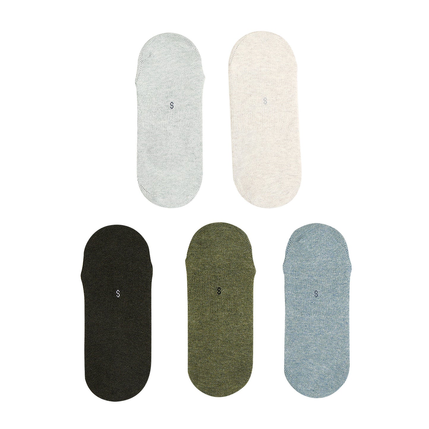 rexy-5-pack-medium-multi-colour-daily-no-show-ankle-socks-non-slip-breathable at www.mallsonline.com.au