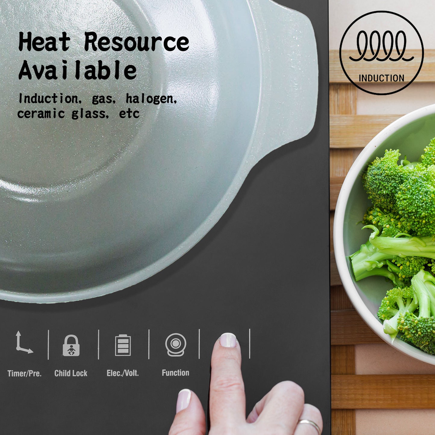 koman-28cm-grey-shinewon-vinch-ih-two-hands-wok-non-stick-induction-titanium-ceramic www.mallsonline.com.au